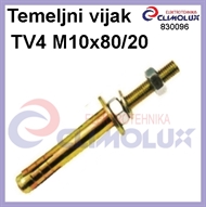 Temeljni vijak TV4 M10x80/20